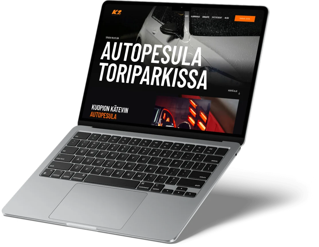 K2 Autopesu – esimerkki yritykselle rakennetuista nettisivuista